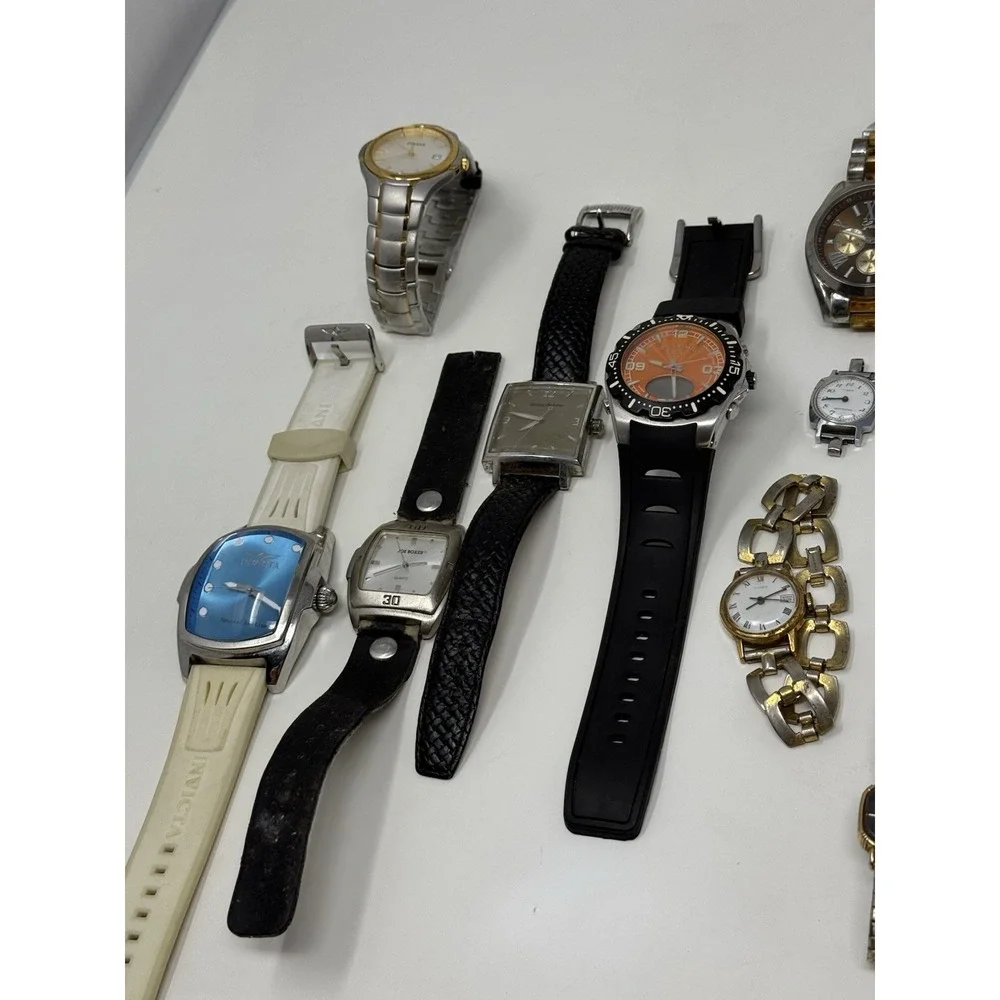 15 Watch Lot Invicta Casio Timex Vostok Tommy Bahama Parts Repair Untested